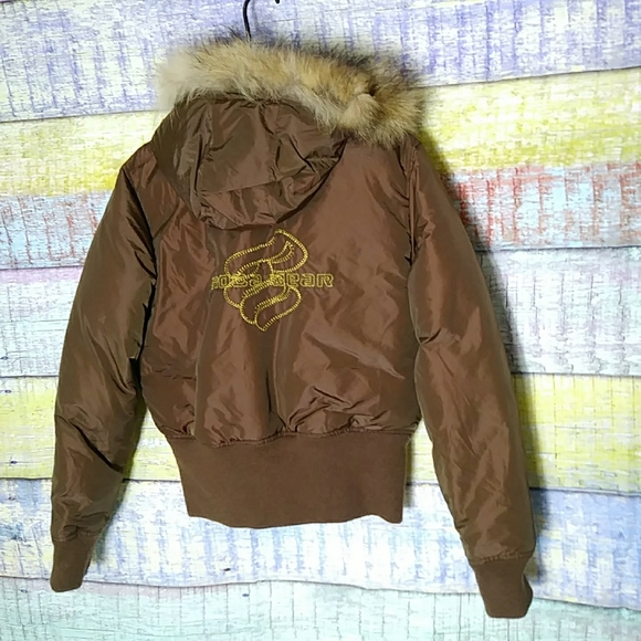 Rocawear Jackets & Blazers - Roca wear brown puffy hoodie jacket size L